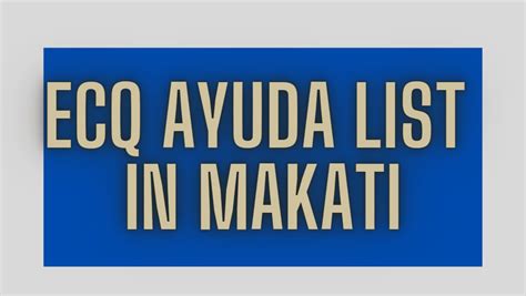 2021 ECQ ‘ayuda’: What we know so far .